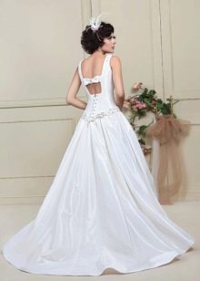 Floral extravaganza collection of wedding dress with cut-out back