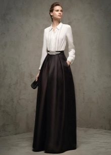 evening dress with sleeves for women 40 years old white and black