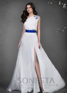 Wedding dress from Natalia Romanova with a blue belt