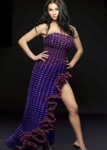 Balloon slit gown