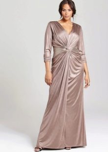 Long colored dress for plump