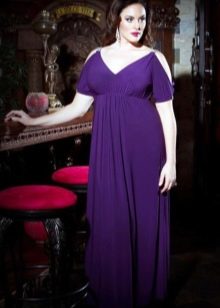 Evening dress for a full girl of 52 sizes