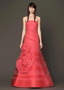 Coral wedding dress