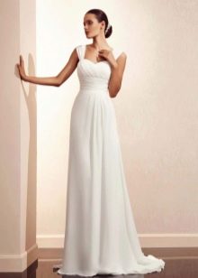 Empire wedding dress with train