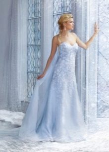 Blue wedding dress