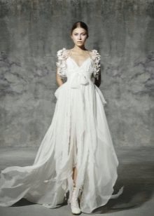 Robe de mariée trapèze à manches par Yolan Chris