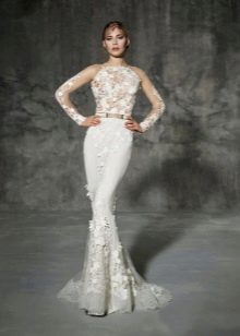 Robe de mariée sirène avec dentelle