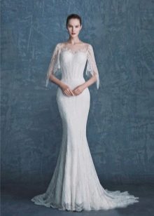 Robe de mariée sirène à manches courtes