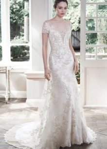 Robe de mariée ajourée à manches droites de Maggie Sotero
