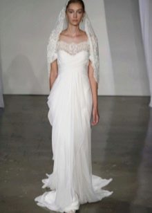 Robe de mariée grecque avec dentelle