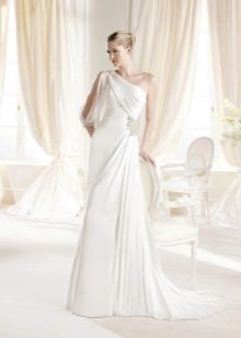 One shoulder wedding dress