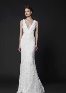 Straight elegant wedding dress