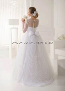Lush open back wedding dress from Vasilkov