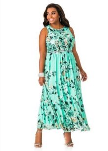 Evening dress with a belt for size 52