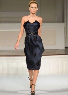 Black sheath evening dress