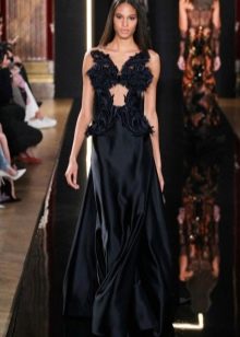 Silk black evening dress from Valentin Yudashkin