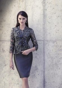 Robe de soirée courte avec veste