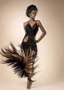 Midi hair evening dress
