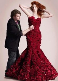 Mermaid Flower Evening Dress