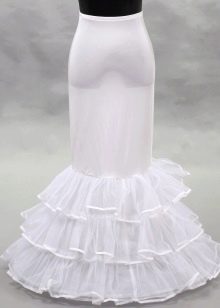Mermaid bridal petticoat