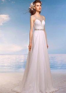 Slit wedding dress