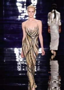 Evening dress in nude style