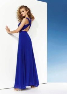 Sexy Backless Evening Dress Blue