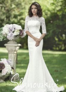 Straight wedding dress from Slanovskiy