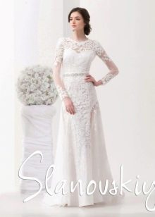 Wedding lace dress from Slanovski straight