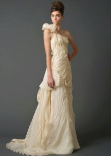 Wedding dress by Vera Wong from the 2011 collection on one shoulder