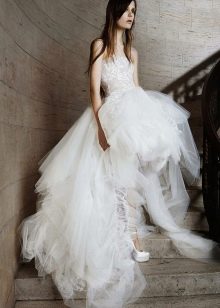 Short front wedding dress by Vera Wong