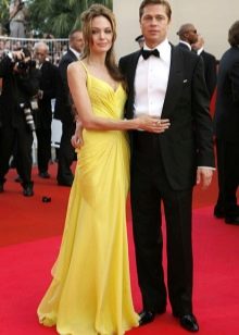 Evening dress yellow