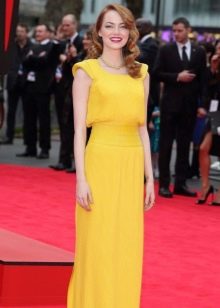 Evening dress yellow beautiful
