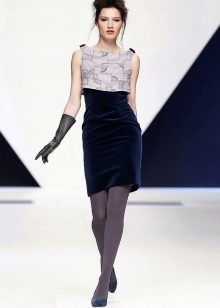 Blue velvet dress