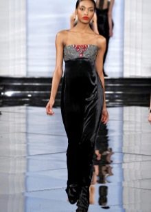 Floor-length velvet dress