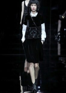 business velvet dress from Armani