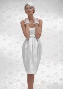 Short white wedding dress