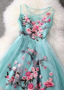 Light blue floral dress