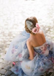 Light blue floral dress
