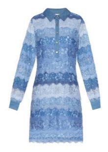 Light blue and blue shirt dress