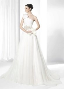 One Shoulder Wedding Dress by Franc Sarabia