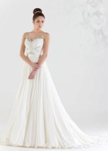 A-line wedding dress with train