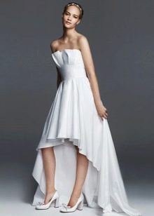 Wedding dress with drapery on the chest