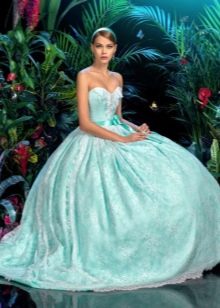 Blue wedding dress