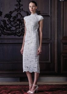 Straight short wedding dress classic