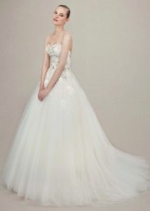 Classic wedding dress with rhinestones