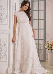 Classic closed wedding dress
