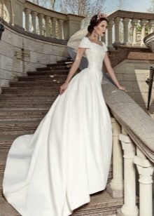 Classic wedding dress with train