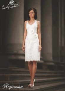 Wedding dress from the collection of Enigma by Lady White, short sheath