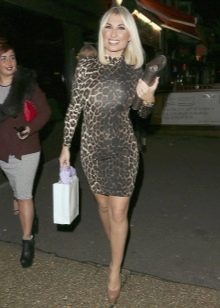 High Neck Leopard Dress